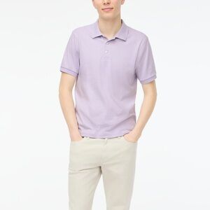 EUC J crew Soft-touch polo shirt lilac purple Sz M customer return